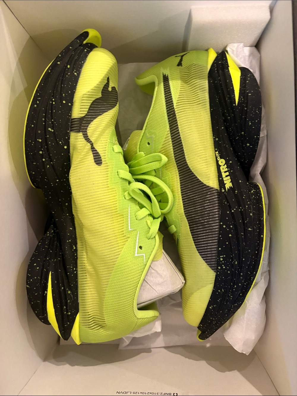 Puma Fast-R Nitro Elite 3 Wns Women's Running Shoes Green & Black US 8 Like New